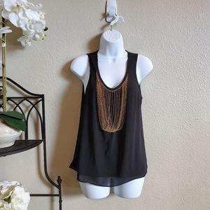 Sleeveless sheer blouse
